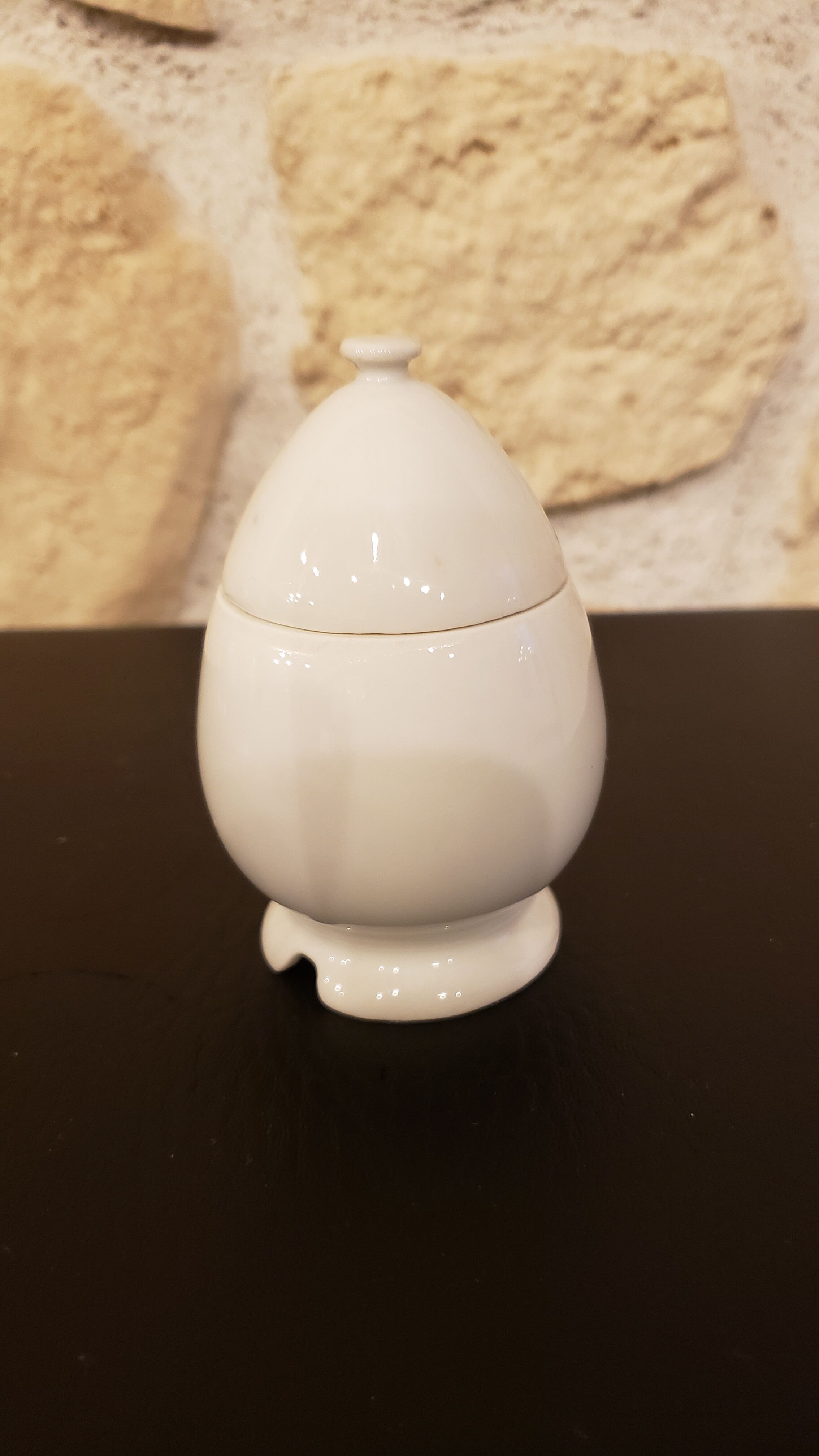 4 antique baked porcelain egg, Rypomy