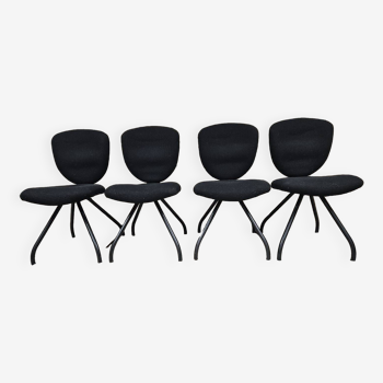 Set of 4 vintage design ergonomic chairs