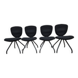 Set of 4 vintage design ergonomic chairs