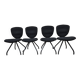 Lot 4 chaises ergonomiques design vintage