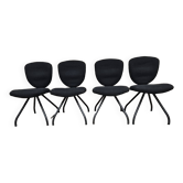 Lot 4 chaises ergonomiques design vintage