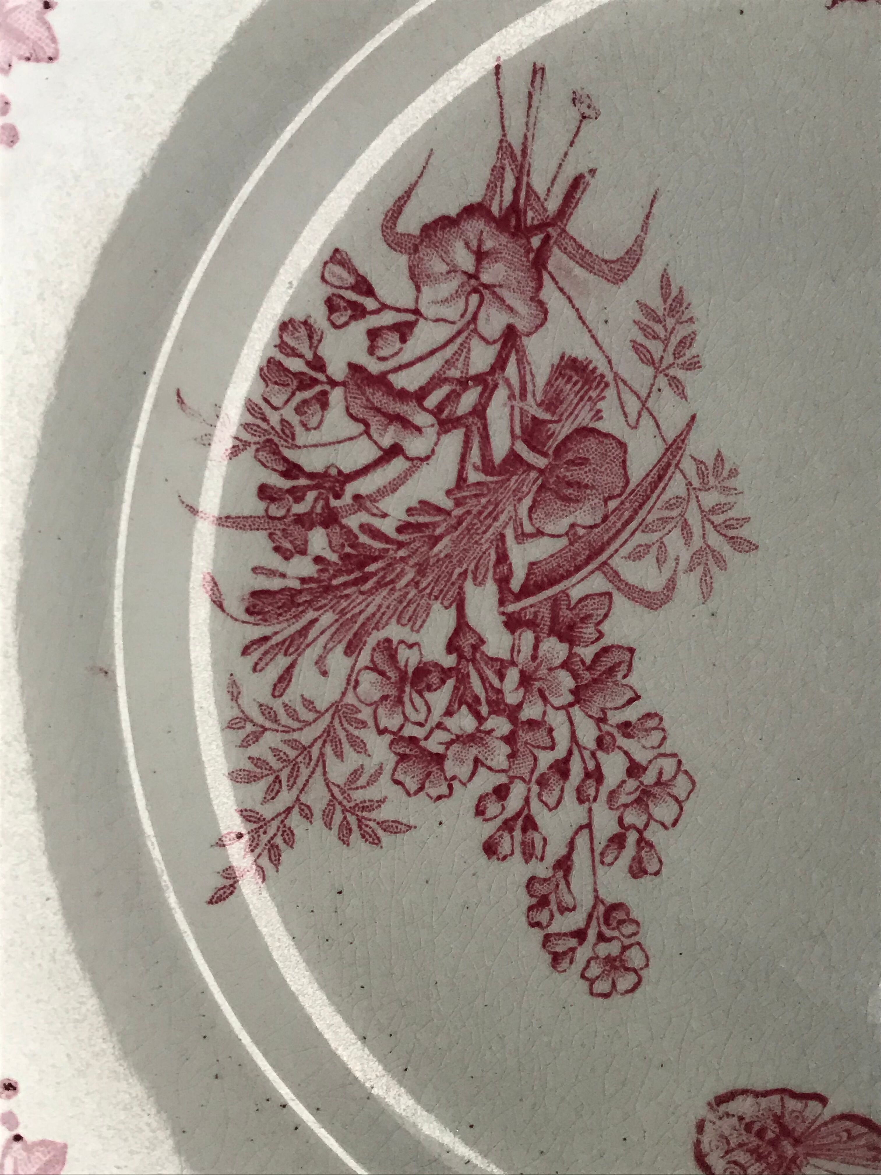 Lot of 9 plates iron earth circa 1900