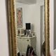 Large antique mirror from the Napoléon III era, finely carved and gilded with gold leaf.