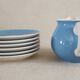 6 saucers and milk jug 1950s Villeroy and Boch Mettlach