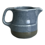 Small sauce boat, blue speckled ceramic creamer