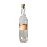 Ancienne bouteille graduée d'apothicaire en verre et son bouchon