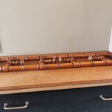 Antique wooden wall coat rack