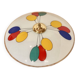 Grande applique verre Design scandinave 1950.