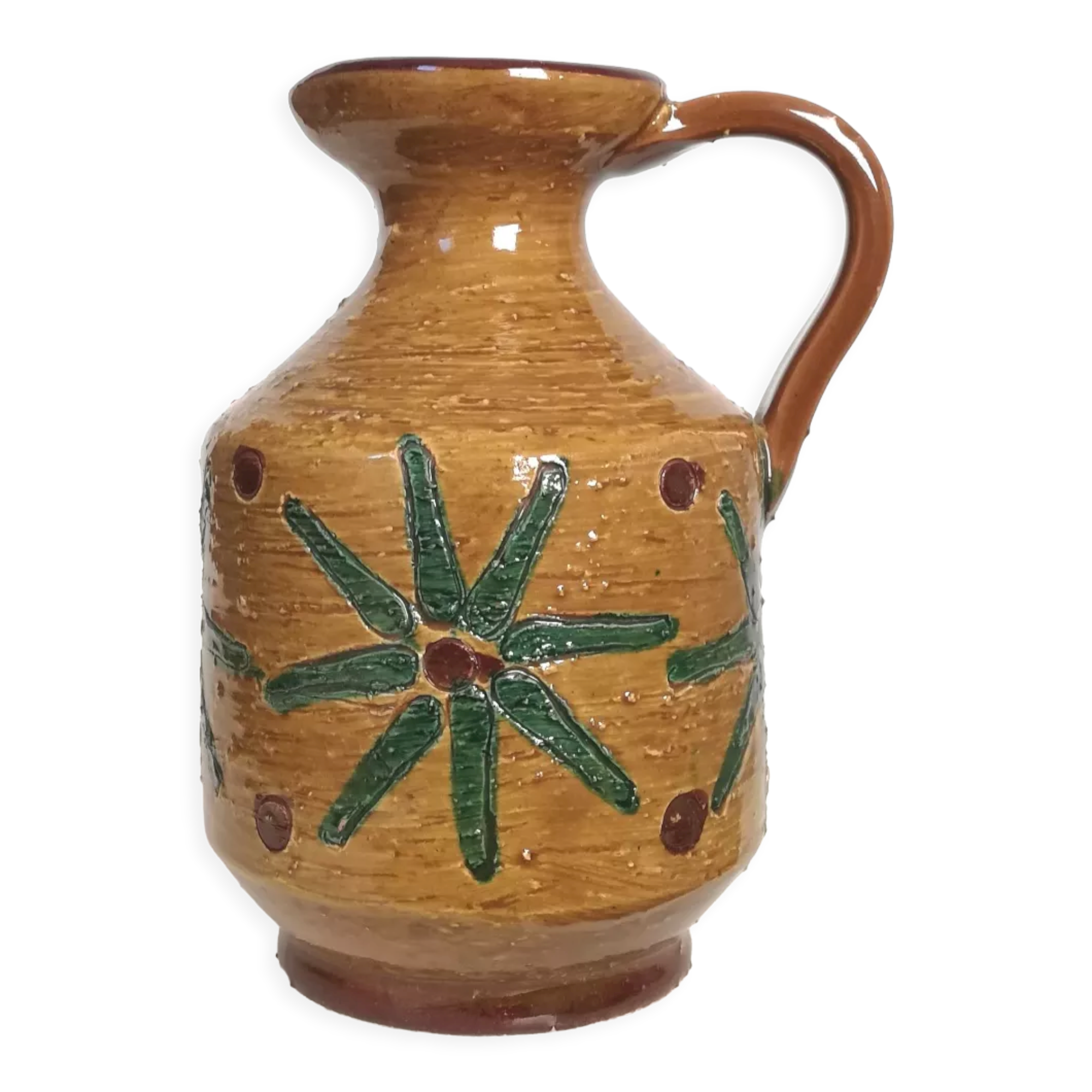 Ceramic vase, mustard
