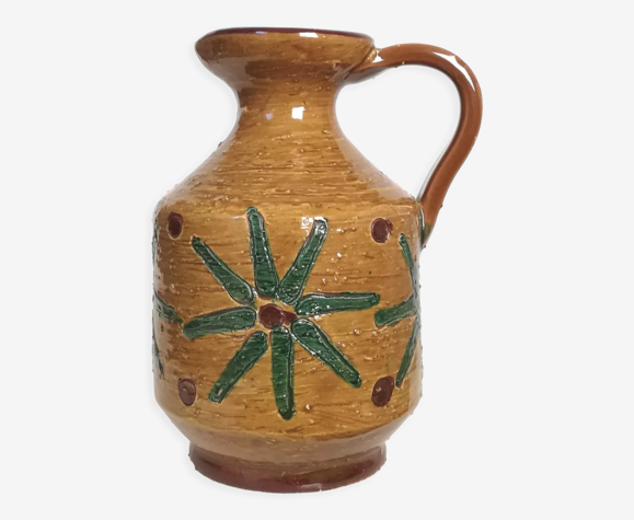 Vase céramique, moutarde