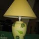 Ceramic lamp + yellow shade