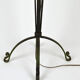 Art Deco floor lamp with wrought iron roses and green patina