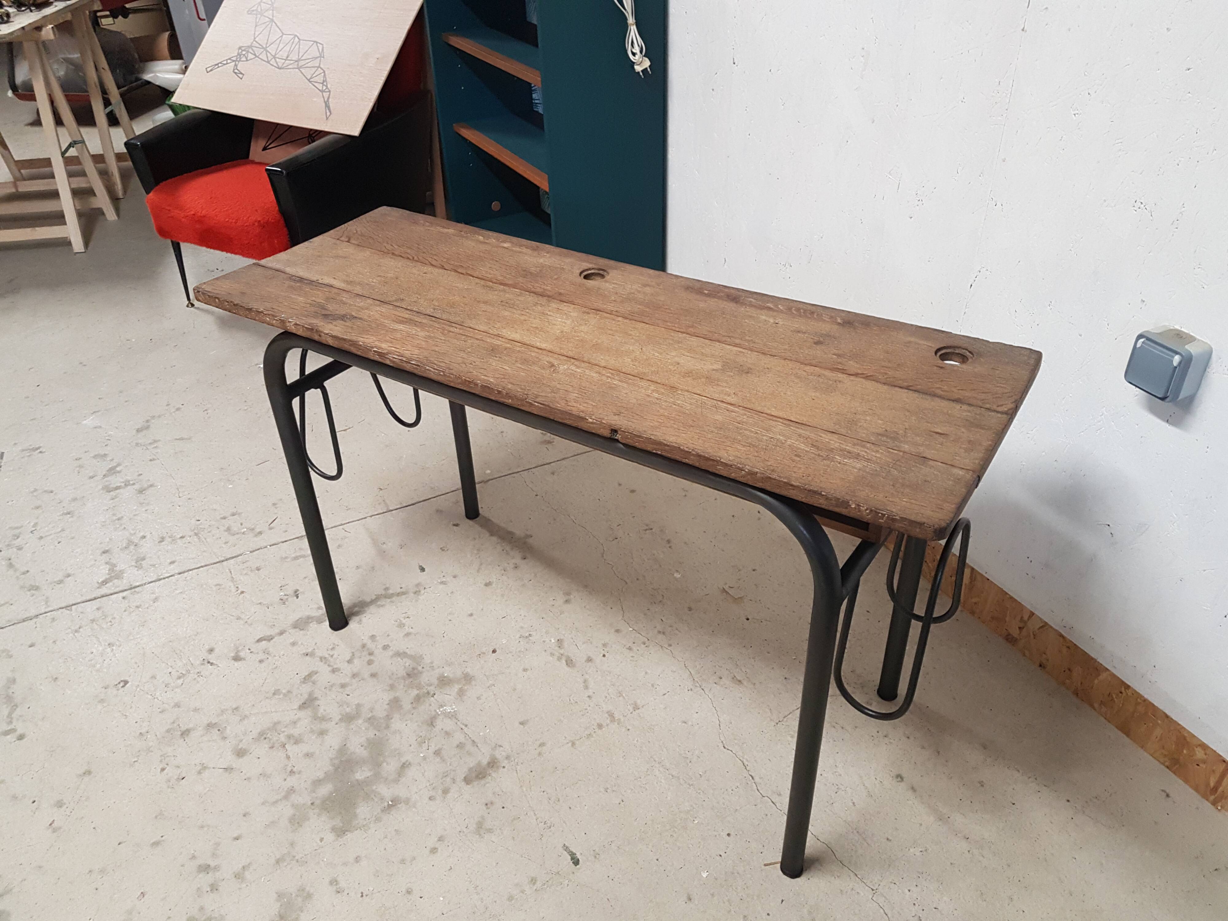 Double schoolboy vintage table