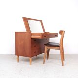 Danish design teak chest of drawers with dressing table, 1960s