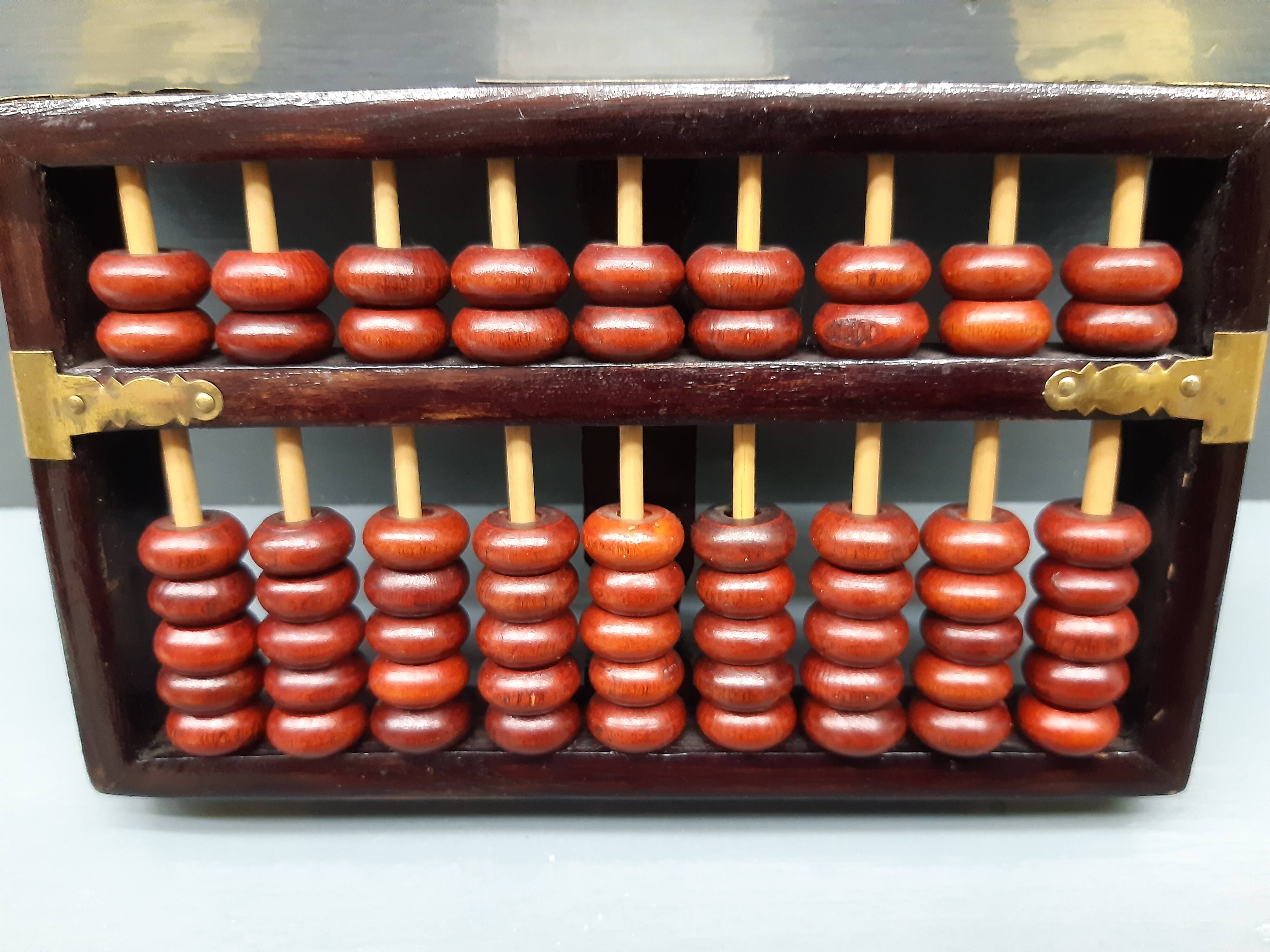 Ancient chinese abacus diamond wood