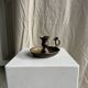 Antique blackened gold hand candlestick H8 D13.5