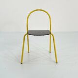 Chaise jaune "Il Bottone" par Paolo Parigi pour Heron Parigi, 1980