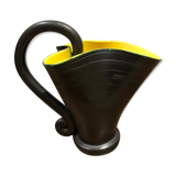 black and yellow vallauris pitcher