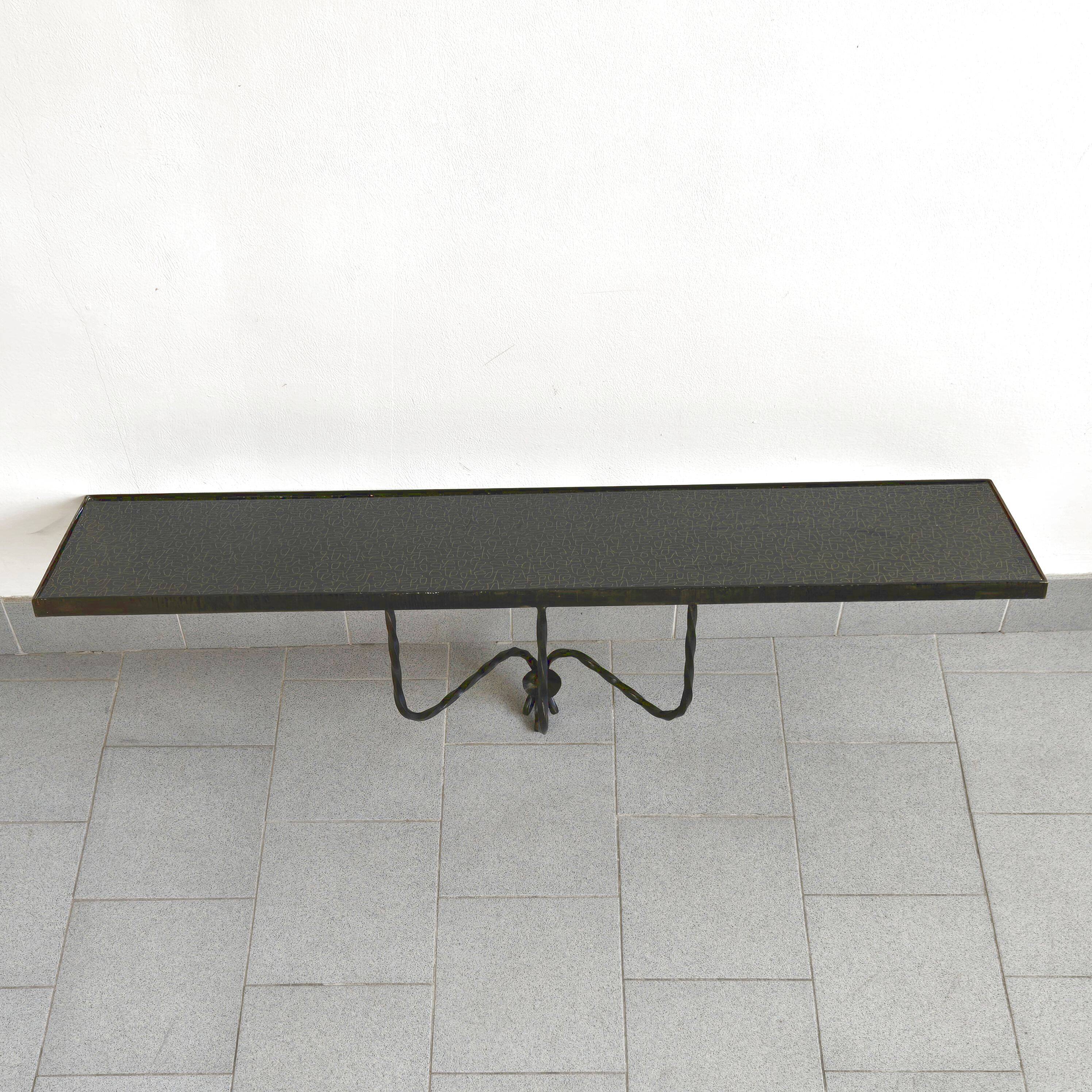 Vintage 1950s wall console shelf