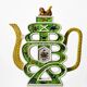 Chinese porcelain teapot puzzle, Famille Verte, 19th / early 20th century