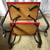 Rolling table 2 vintage trays