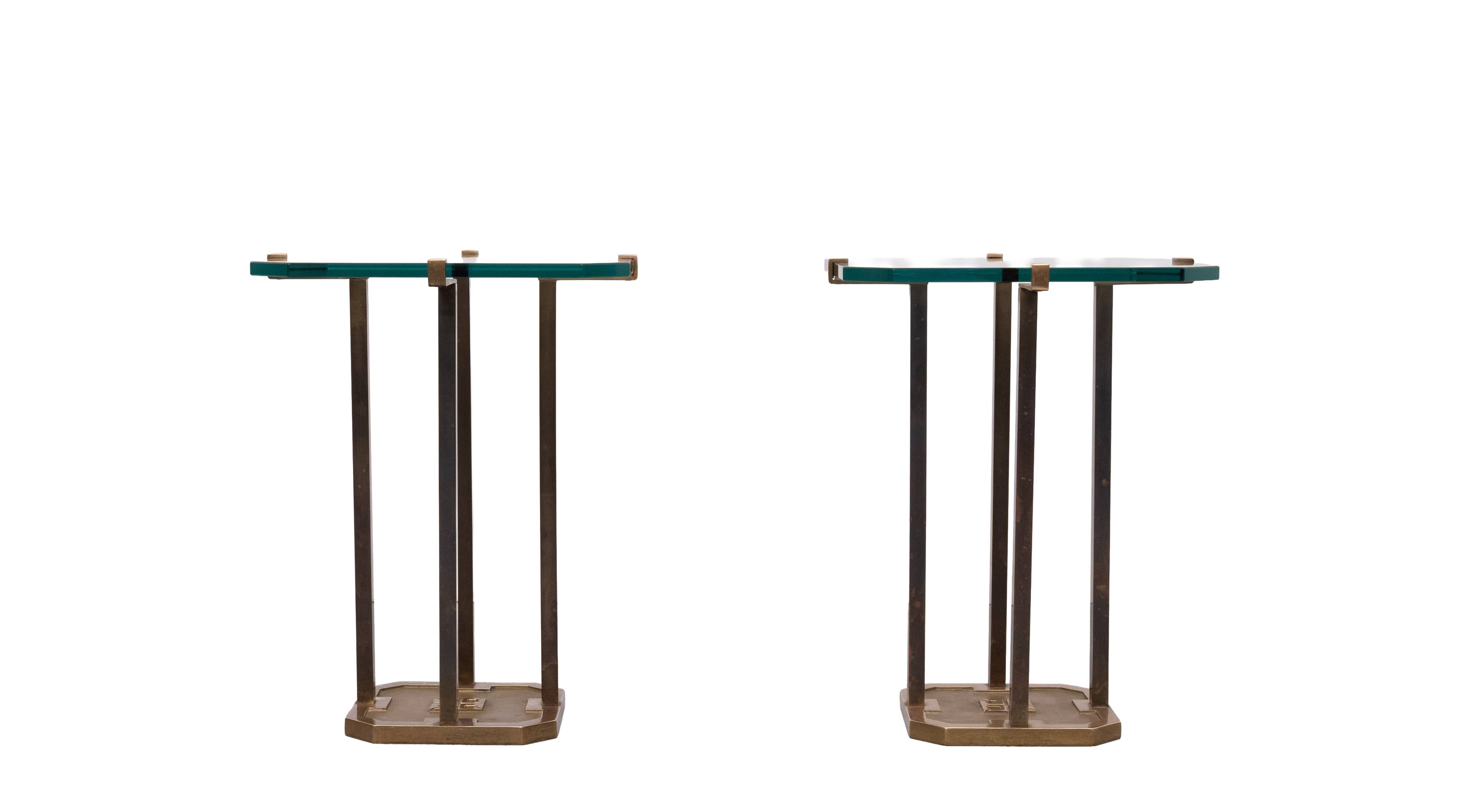 Stunning pair Peter Ghyczy T18 Side Tables 1970s