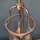 Lanterne cylindrique en laiton et verre