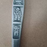 Vintage HS NORWAY Pewter Trolls Pewter Pie Server