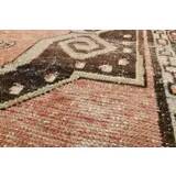 Vintage Turkish hallway rug handmade in orange-brown wool 93x291.
