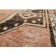 Vintage Turkish hallway rug handmade in orange-brown wool 93x291.