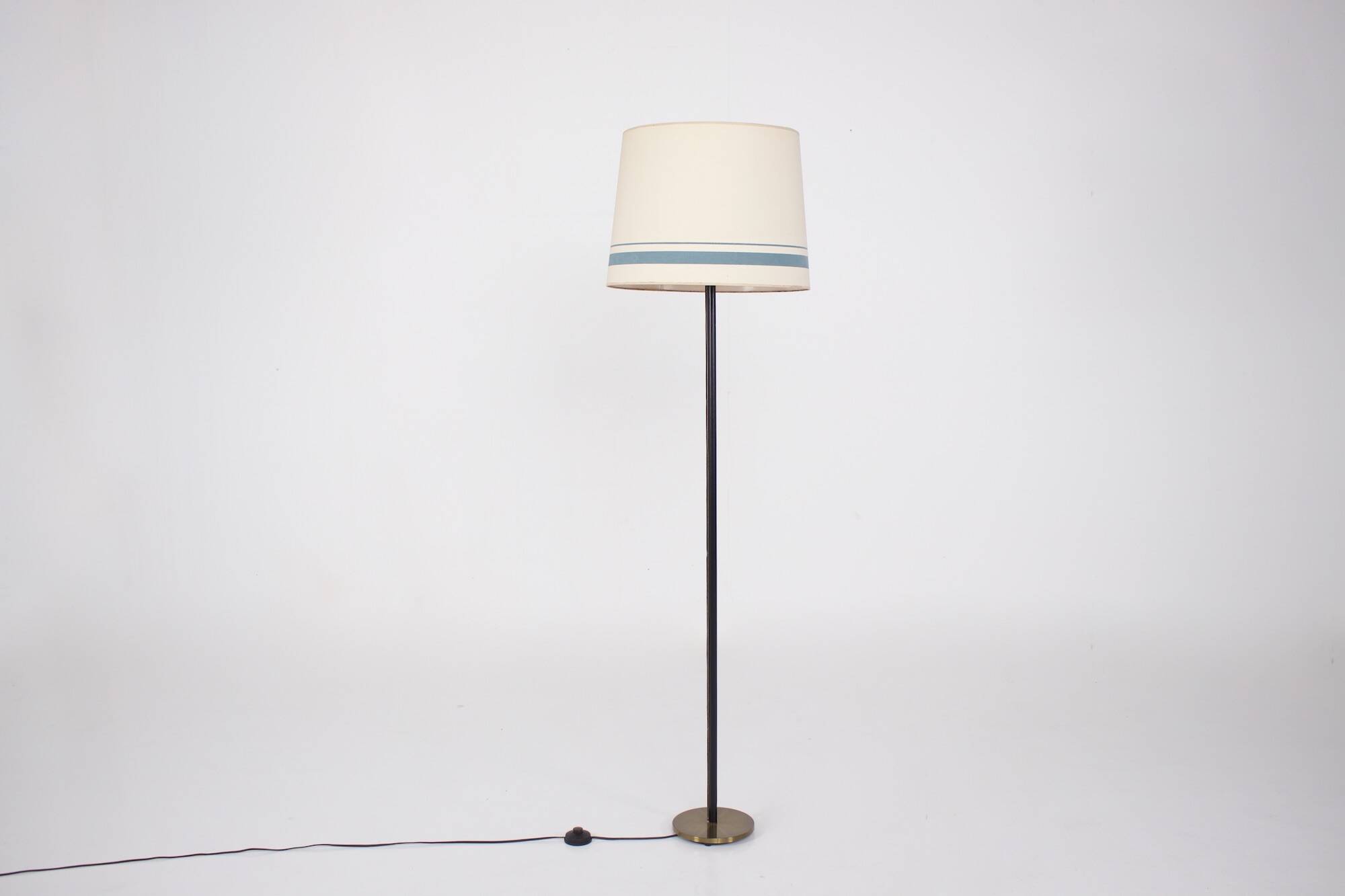 Leather-covered floor lamp, K & L Belysning Sweden.