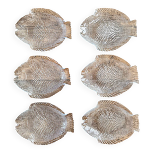 6 assiettes à poisson - transparent