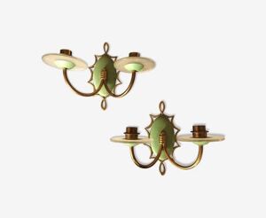Paire d'appliques 1950