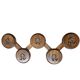 Oak wood wall coat rack / 1960s