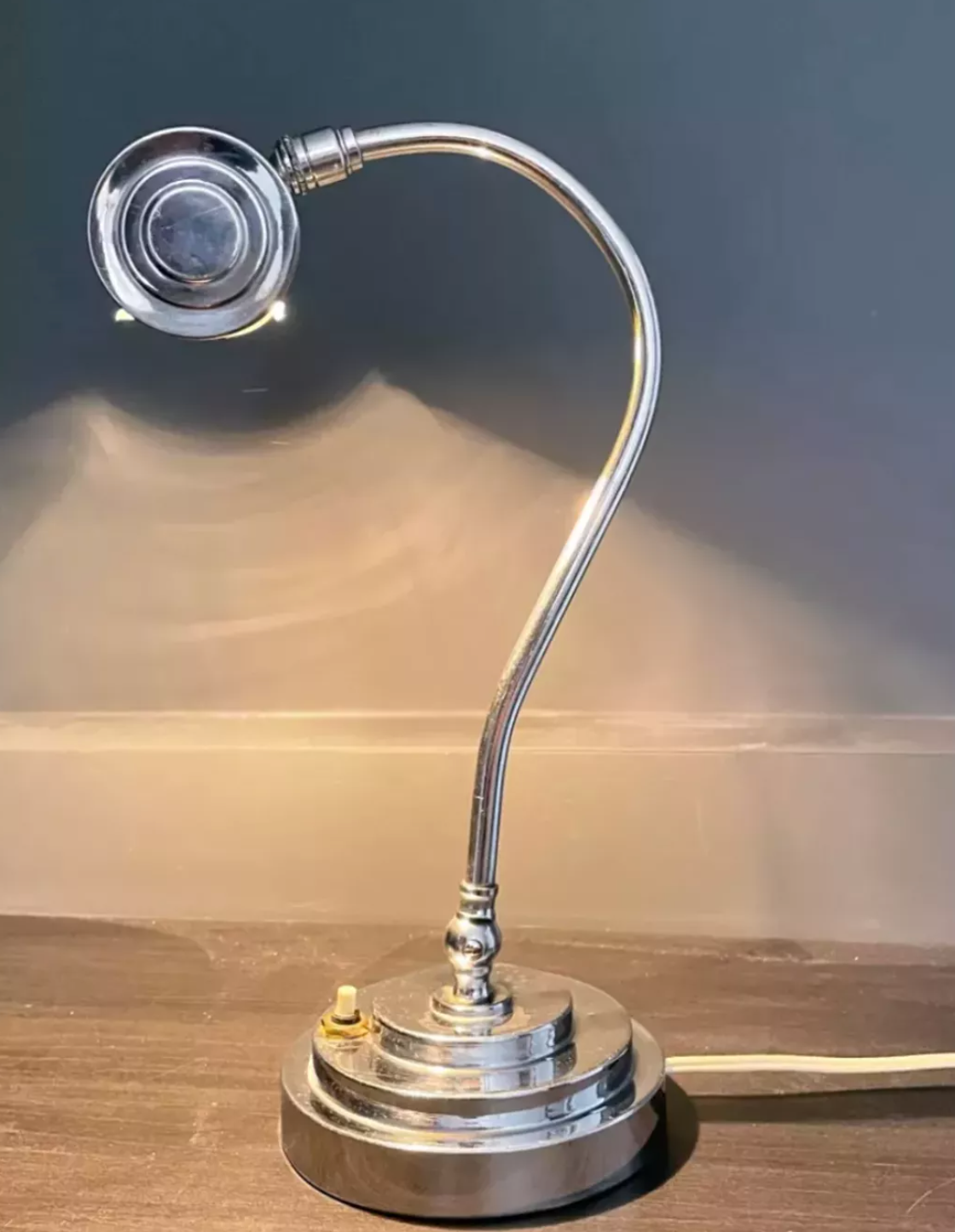 Vintage adjustable desk lamp, art deco 1930