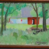 Swedish expressionist landscape, oil on canvas, 1970s, framed Inge Blomqvist (1923-2010)