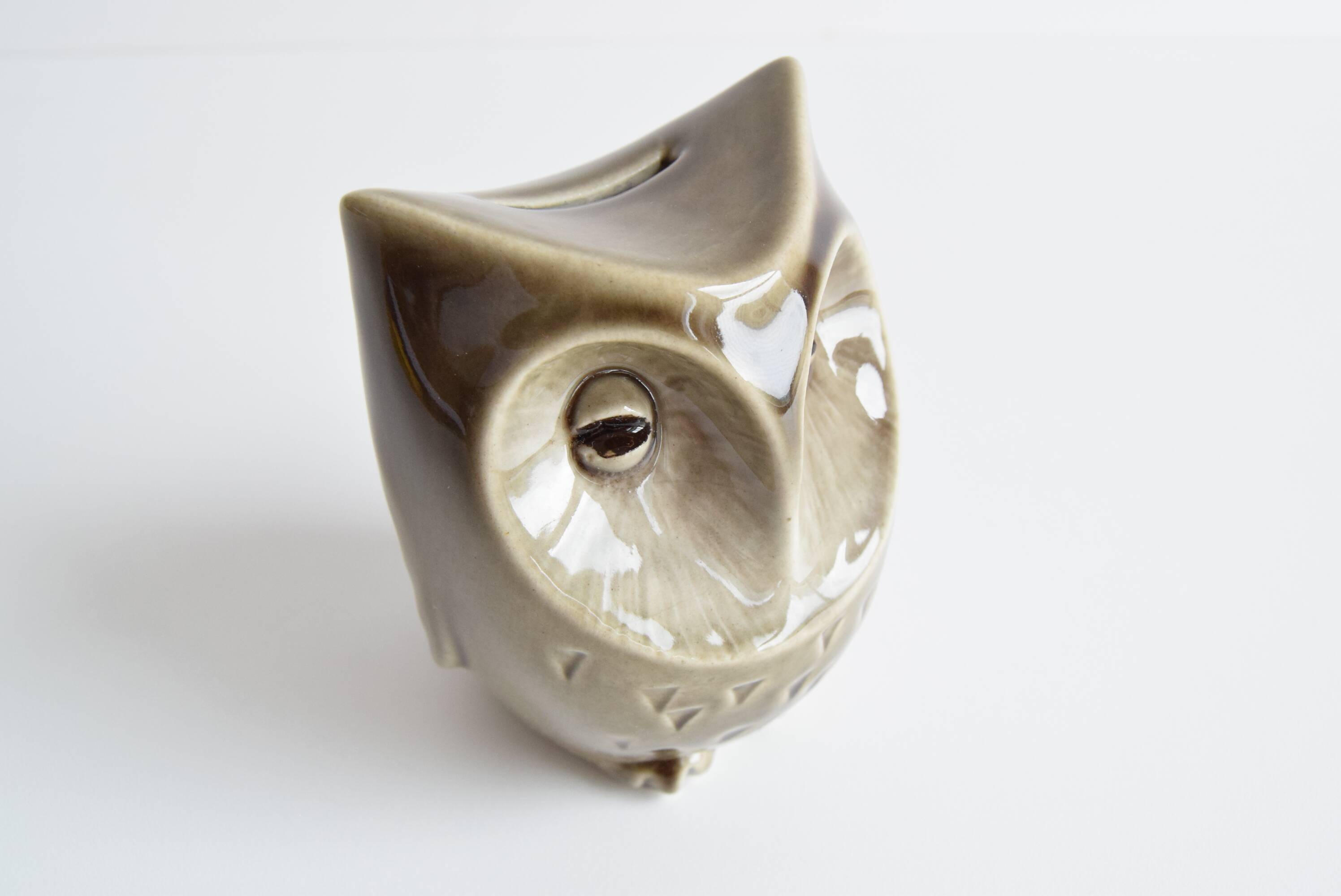 Ceramic owl treasure chest by Ditmar Urbach, 1960s.