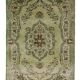 Tapis Oushak Ancien – Vert Sauge & Motifs Floraux, 179 x 281 cm