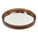 Vintage Round Smoked Brown Acrylic Mirror from Gilac, France, 1970s