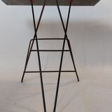Triped pedestal table magazine holder 1950 vintage