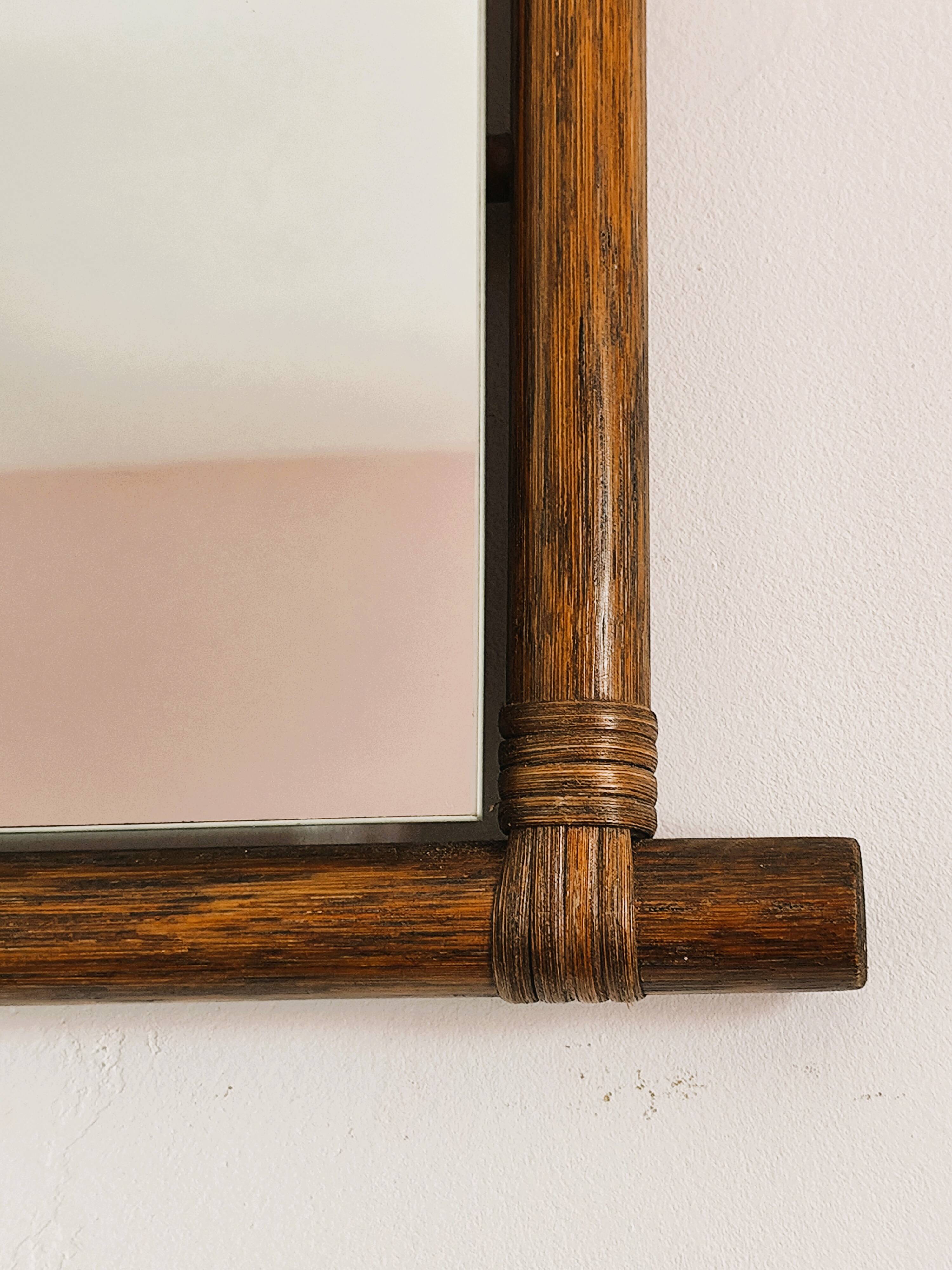 Small bamboo mirror 49 X 40 cm