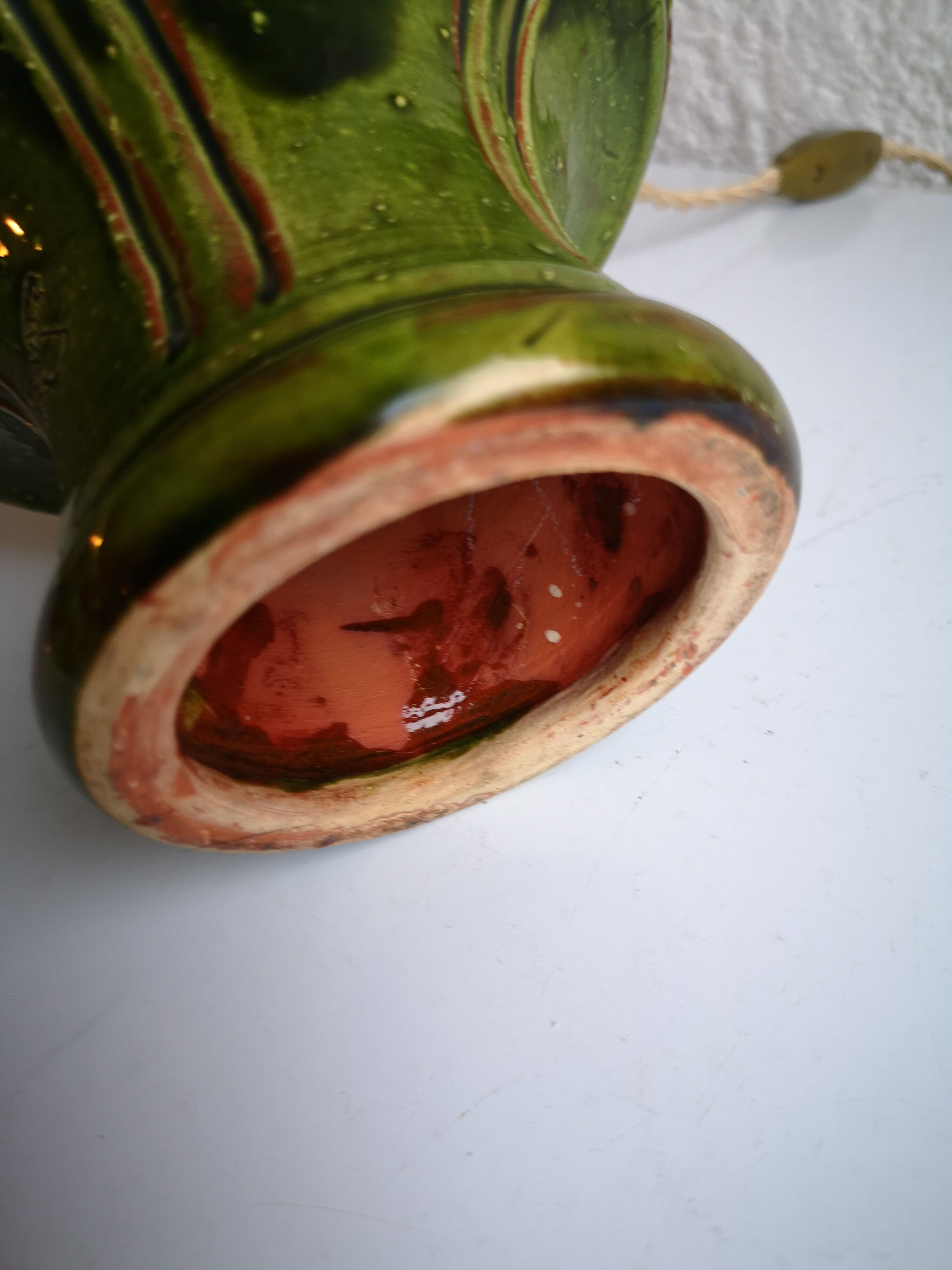 Pair of ceramic lamps