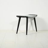 1960s Scandinavian Black Lacquered Stool