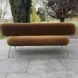 Three-seater sofa attributed to gastone rinaldi for rima italy 1950s