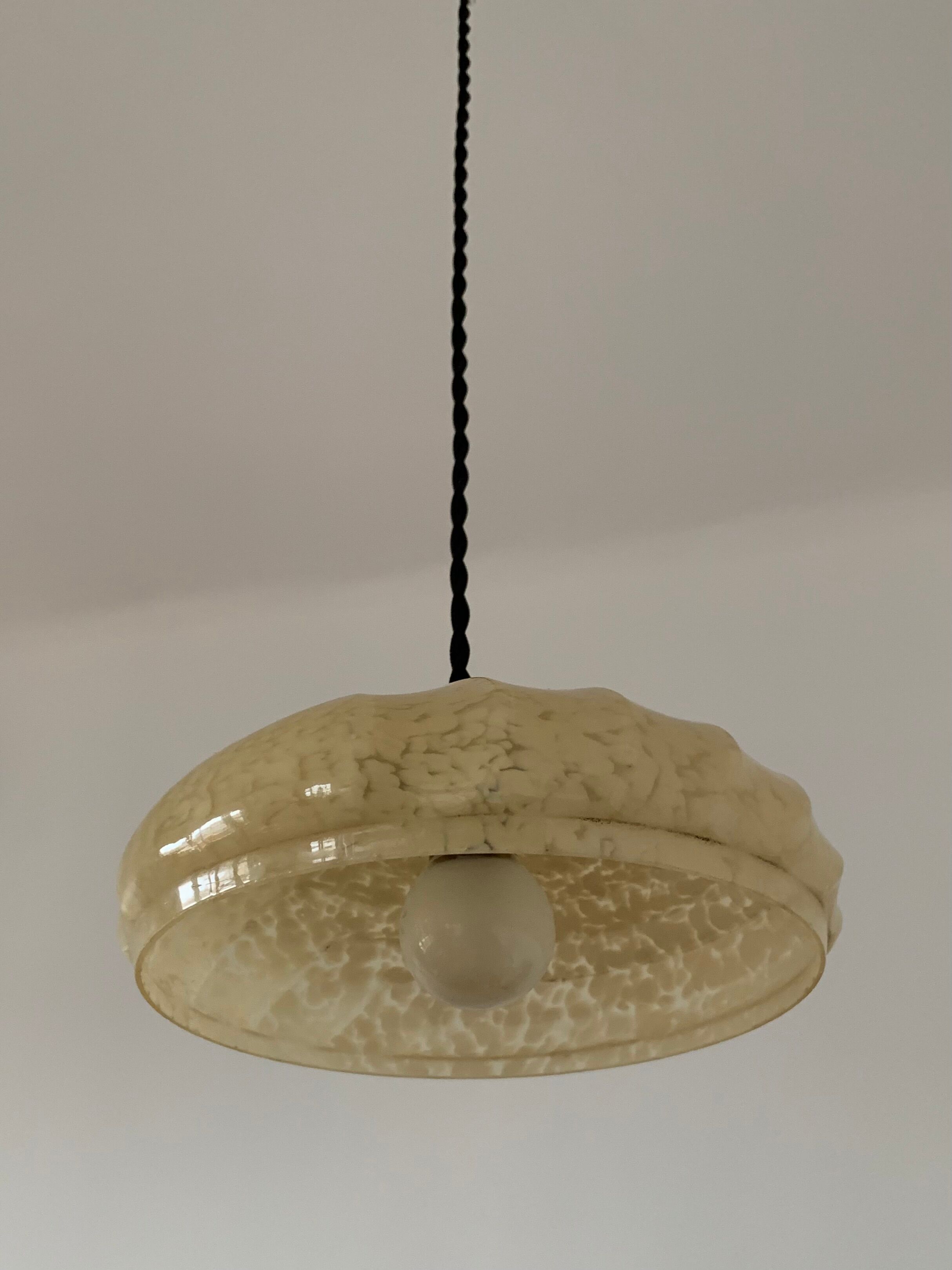Clichy glass pendant lamp from the 1930s