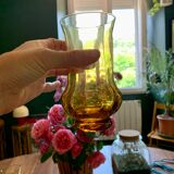 5 glasses orangeade blown glass