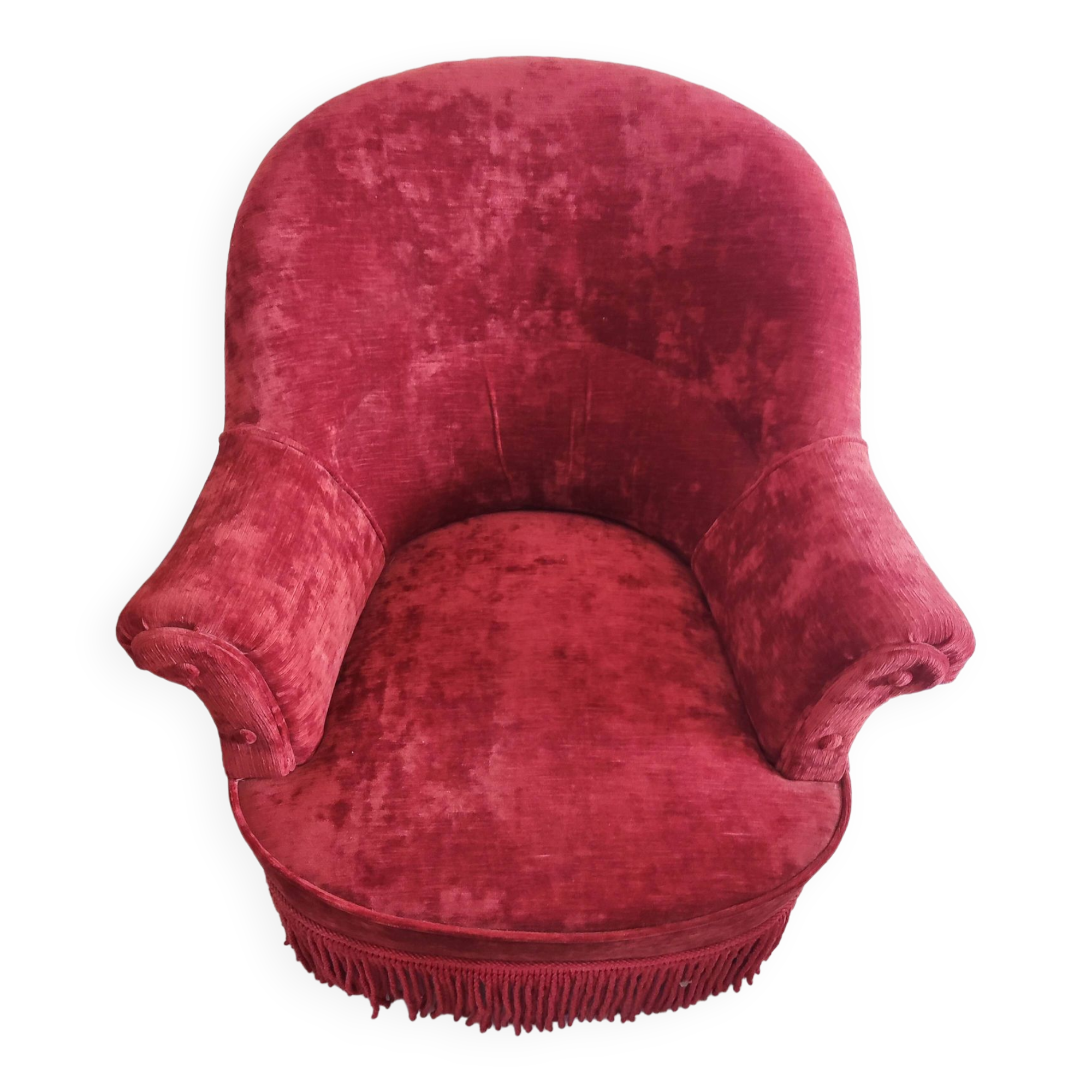 Fauteuil bergère ou crapaud Napoléon 3