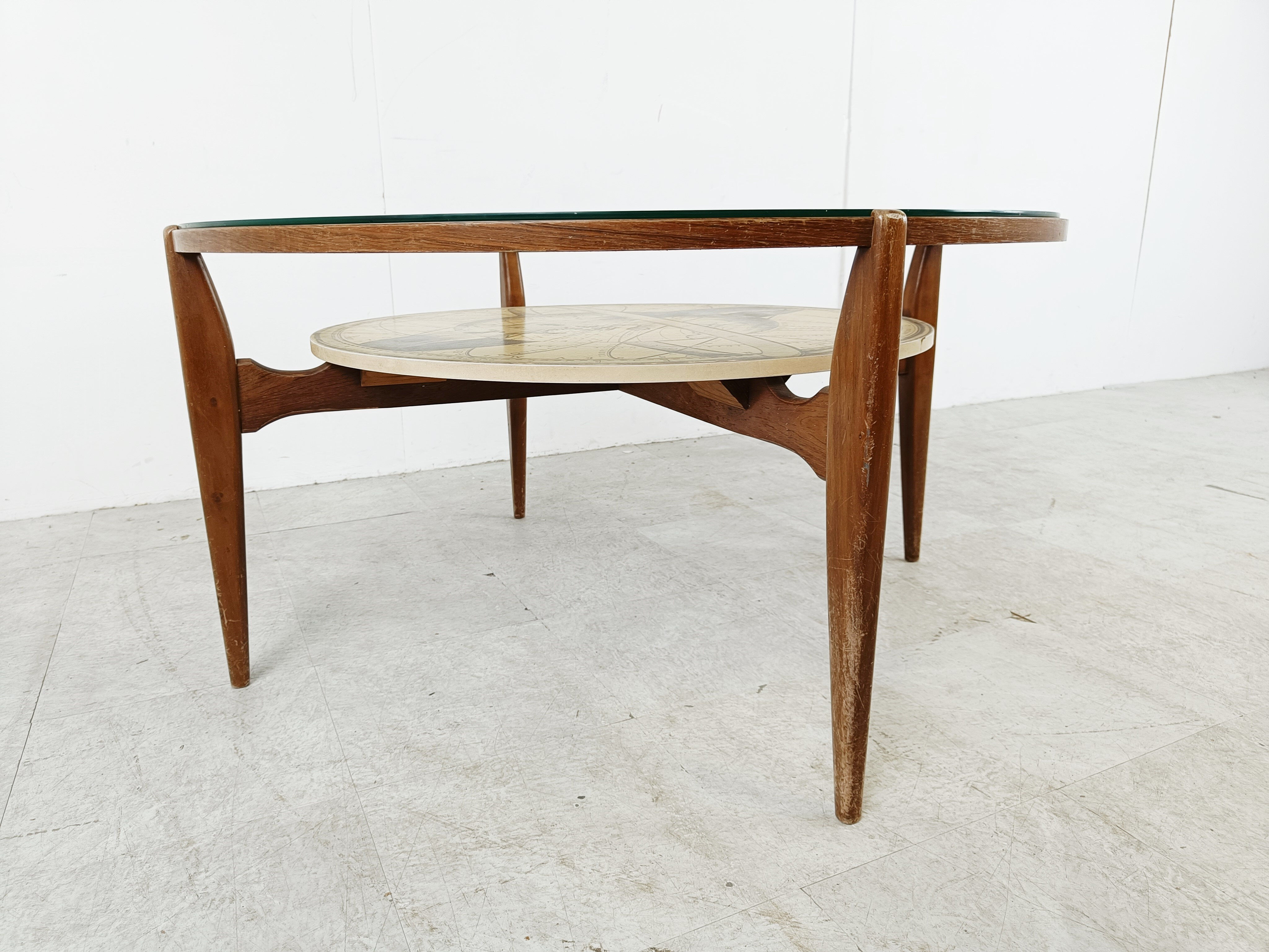 Vintage Italian coffee table, 1950s