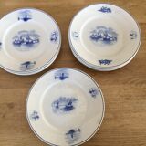 Series of 11 flat plates, Dutch earthenware, early XX
