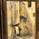 Watercolor by Emile Gudin (1874-1957), rue de Riez, southern town